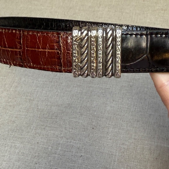Brighton Vintage Two Tone Reversible Belt M 30 - Picture 4 of 12